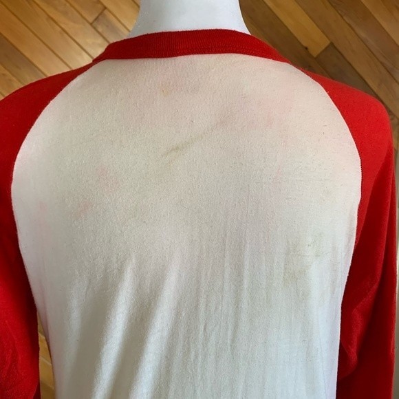 Vintage 80s John Lennon Memorial Raglan T-Shirt - Picture 8 of 9